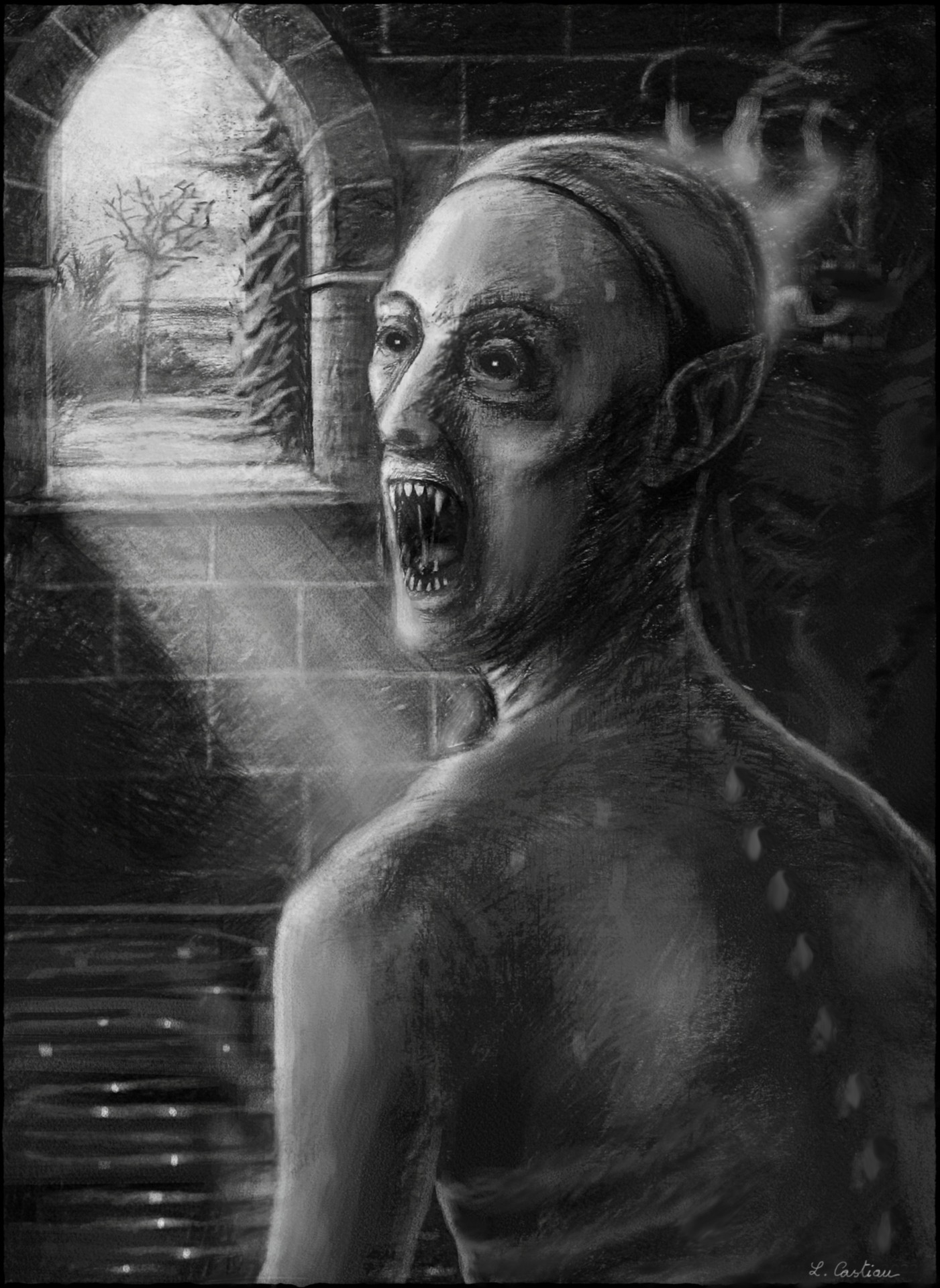 Nosferatu, d'après le film Nosferatu, eine Symphonie des Grauens de Murnau (1922)